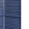 Homeroots 3 Panel Dark Blue Shutter Screen Room Divider 376803 - alternate 5